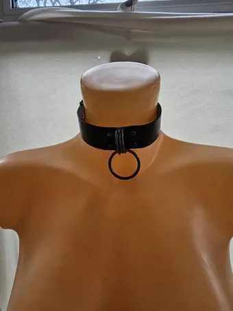 Darkness - Real leather choker (Black)